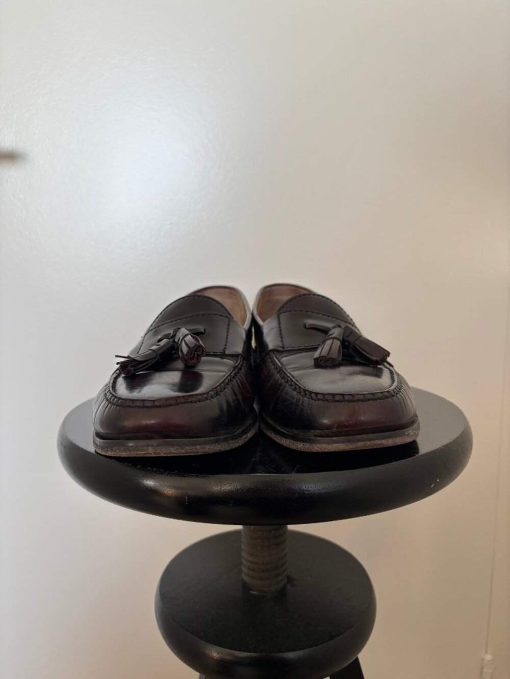 Cole Haan Pinch Tassel Burgundy Leather Loafers Men's 9.5 D